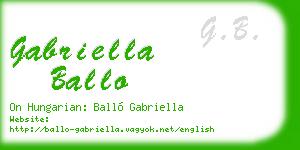 gabriella ballo business card